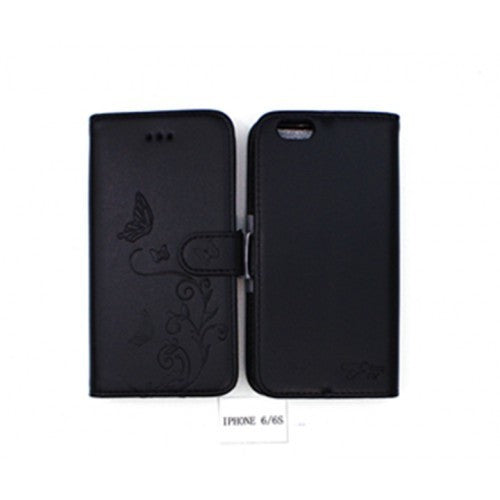 iPhone 6 / 6s 4.7  Book Case Embossed Butterfly Flower