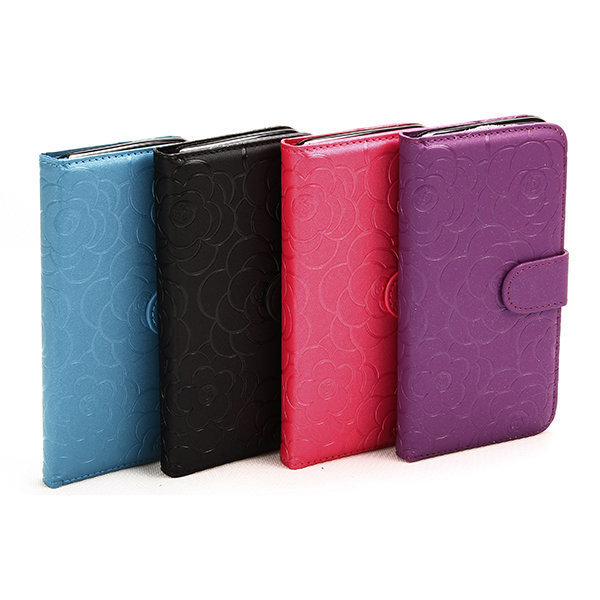 iPhone 5 / 5s / SE1  4.0  Book Case Rose Embossed