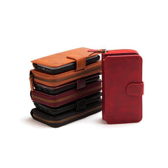 Samsung S7 Edge Book Case Classic Zip Leather Wallet Case