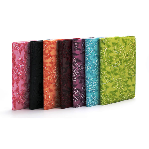 iPad Mini 1 2 3 Book Case Rotating  Embossed Flower