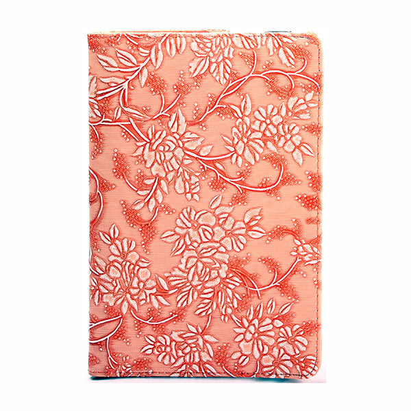 iPad Air 2  9.7  Book Case Rotating  Embossed Flower