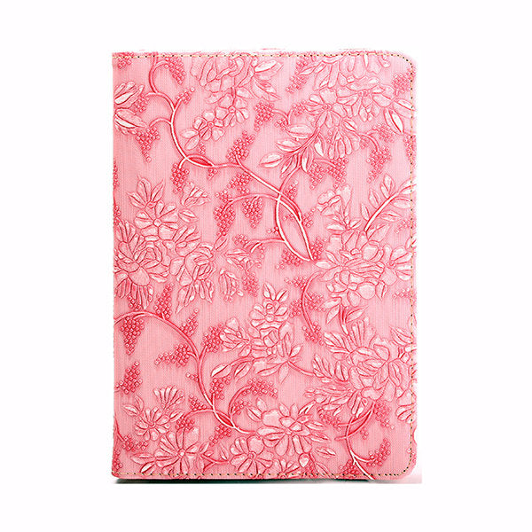 iPad Air 2  9.7  Book Case Rotating  Embossed Flower