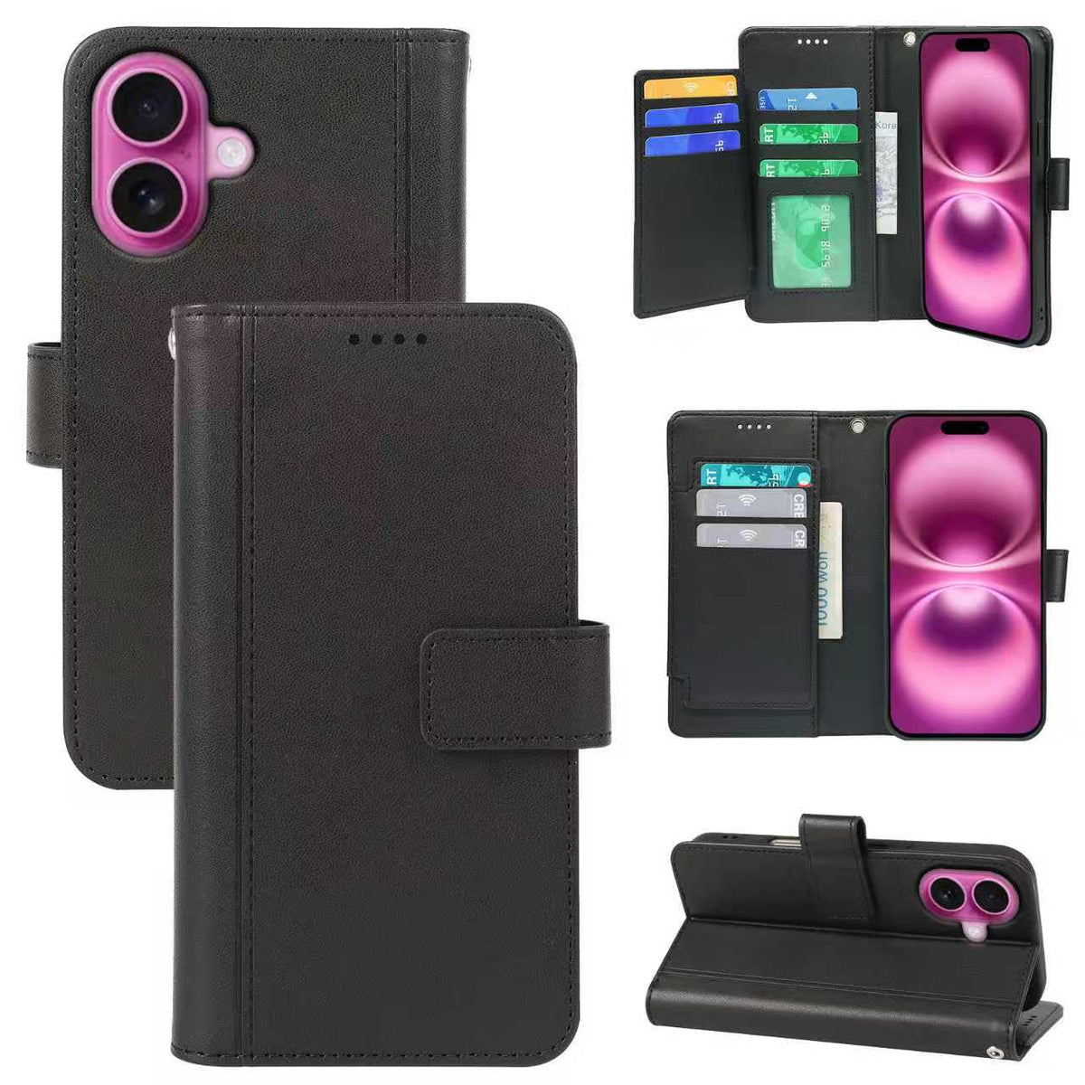 iPhone 17 Pro Max Book Case With Nine Card Holders