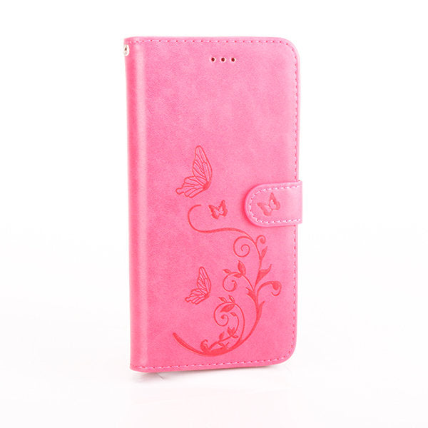 Samsung S9 Book Case Embossed Butterfly Flower