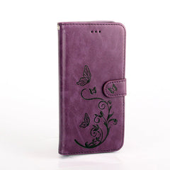 Samsung S9 Book Case Embossed Butterfly Flower