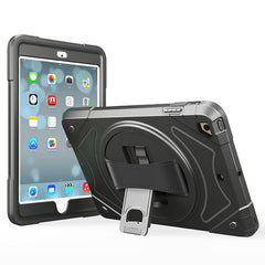 iPad 2 3 4 Tough Robot ShockProof Case with Leather Rotating Handle