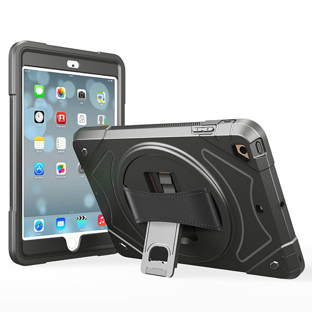 iPad Air 2  9.7  Tough Robot ShockProof Case with Leather Rotating Handle