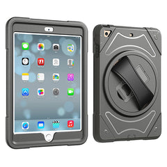 iPad Mini 4 / 5 Tough Robot ShockProof Case with Leather Rotating Handle