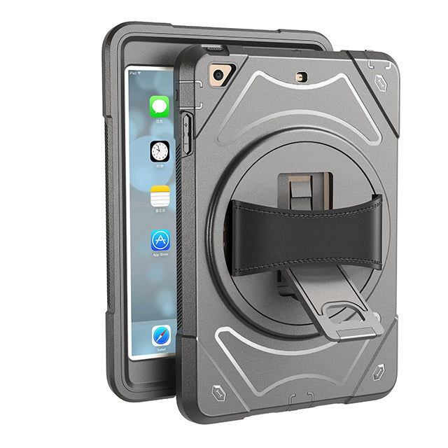 iPad Air 2  9.7  Tough Robot ShockProof Case with Leather Rotating Handle