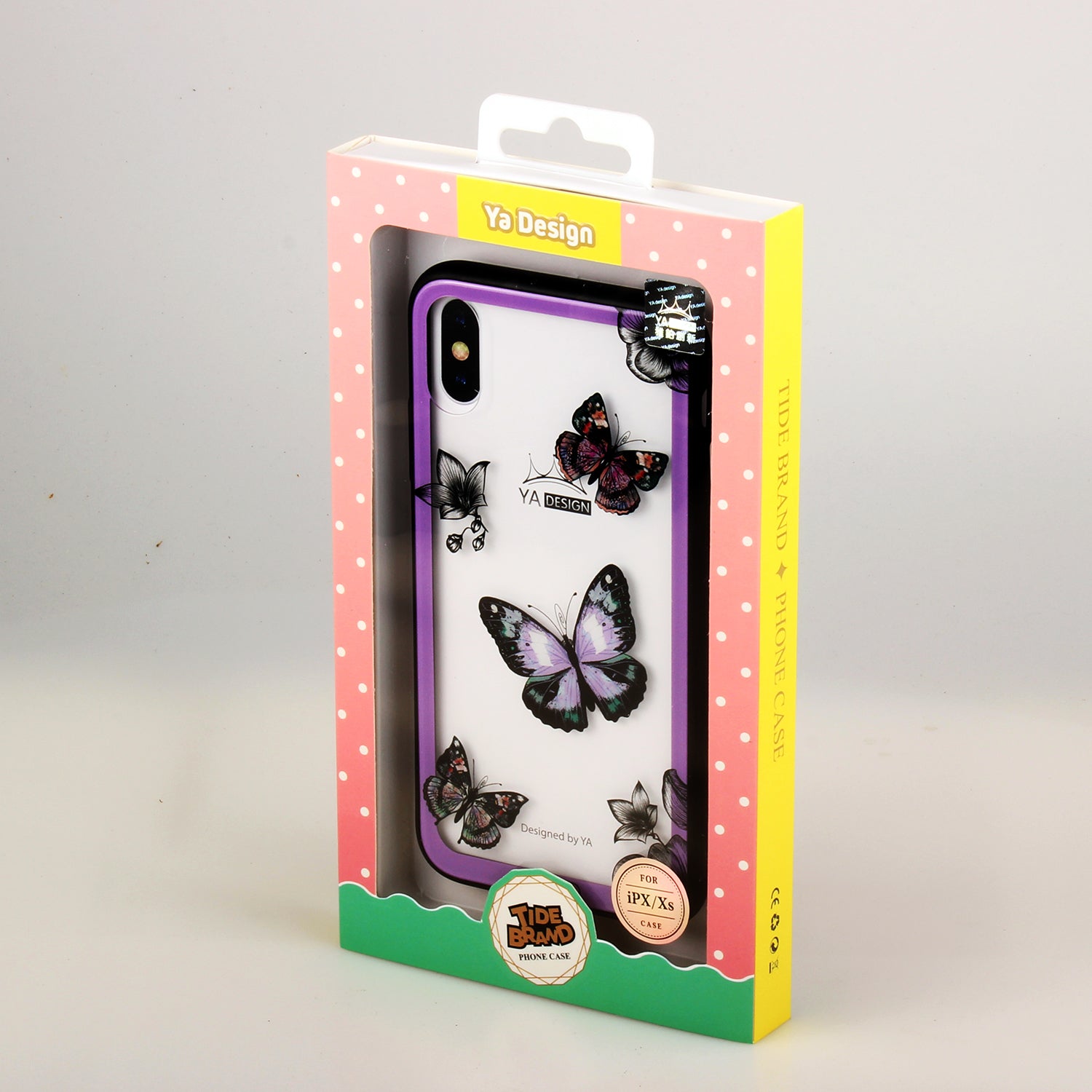 iPhone Xs Max 6.5  Clear Printed Tough Back Case