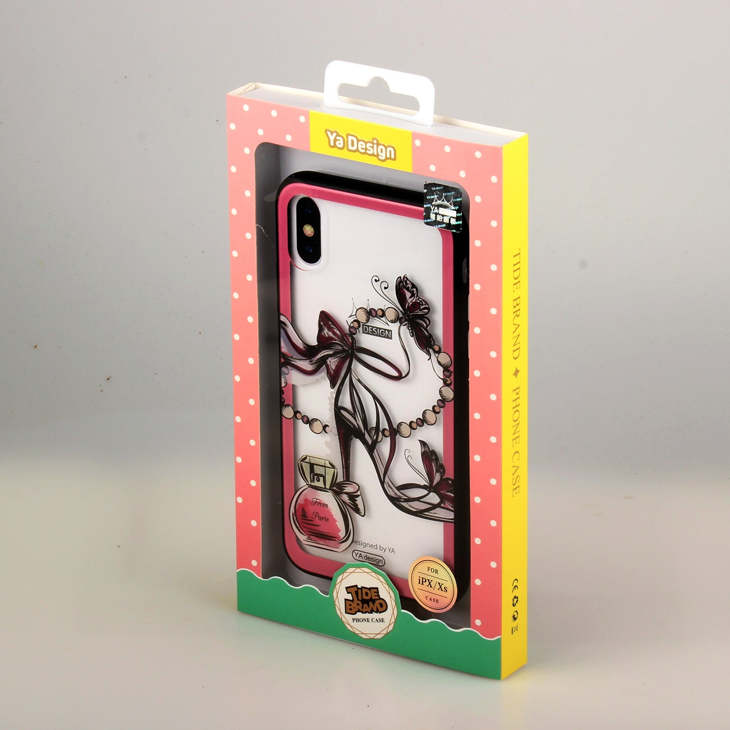 iPhone Xs Max 6.5  Clear Printed Tough Back Case