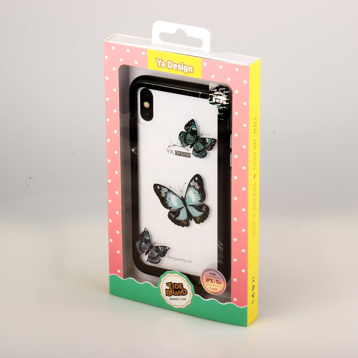 iPhone Xs Max 6.5  Clear Printed Tough Back Case